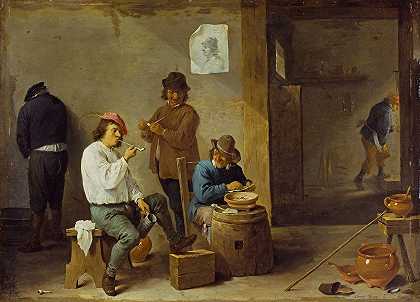 《吸烟者》作者：David Teniers The Younger