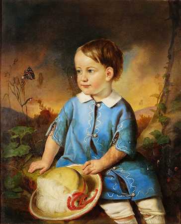 亚当·布伦纳的《戴帽子男孩的肖像》
