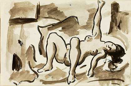 卡尔·纽曼的《裸体躺卧》