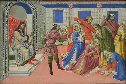《无辜者大屠杀》，约1470年，作者：Sano di Pietro