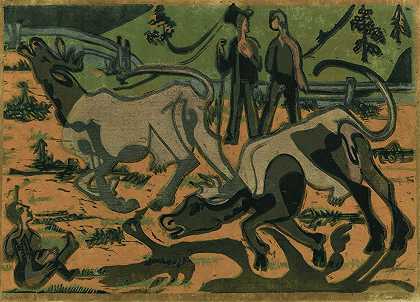 Ernst Ludwig Kirchner的《Kühe Im Frühling》