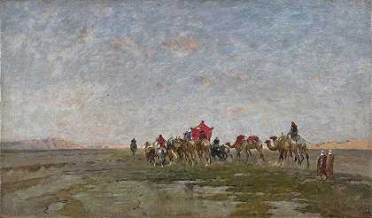 阿尔贝托·帕西尼的《沙漠中的大篷车》