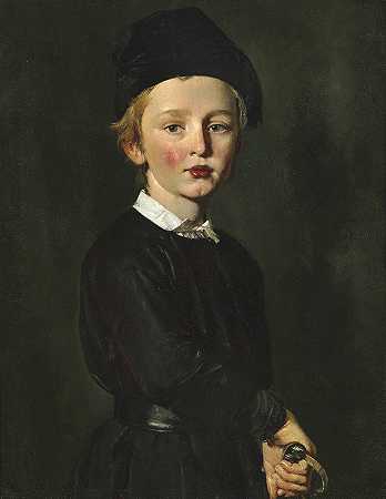 “艺术家儿子彼得的肖像，C.A.延森