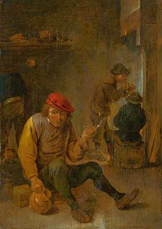 《吸烟的农民（烟斗吸烟者）》作者：David Teniers