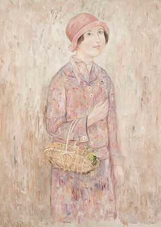 塔德乌什·马科夫斯基的《戴粉红色帽子的女孩》