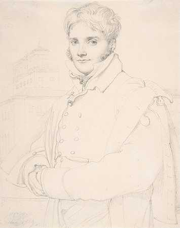 让·奥古斯特·多米尼克·安格尔斯的《快乐的约瑟夫·布隆德尔》（1781-1853）