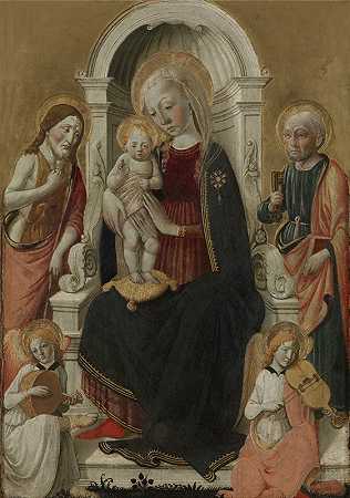 《圣母和圣婴与施洗者圣约翰、圣彼得和两个天使一起创作音乐》