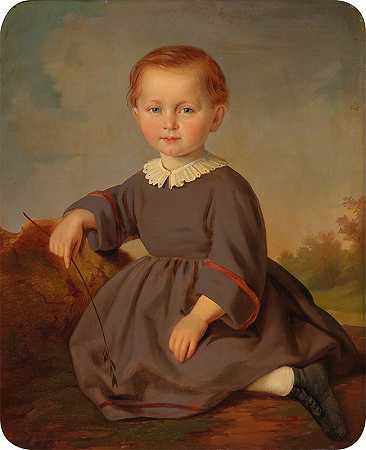 卡尔·泰布勒的《儿童肖像》