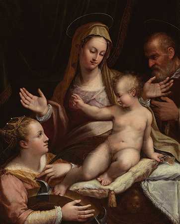 拉维尼娅·丰塔纳《亚历山大圣凯瑟琳的神圣家庭》