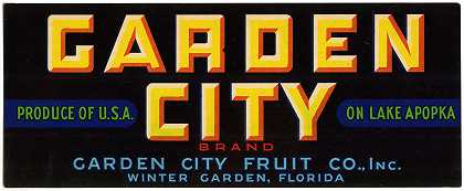 “花园城市品牌水果标签”