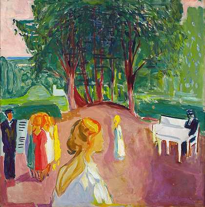 Edvard Munch的《公园里的调情》