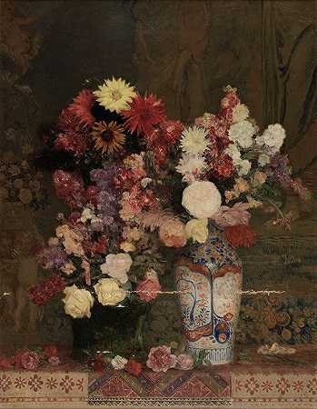 弗兰茨·朗普勒的《带花瓶的秋花》
