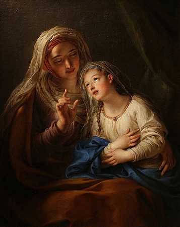 Charles Antoine Coypel的《圣母玛利亚的教育》