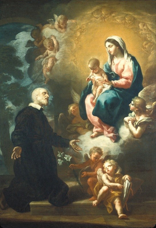艾蒂安·帕罗塞尔的《圣母对圣菲利普·内里的幻影》
