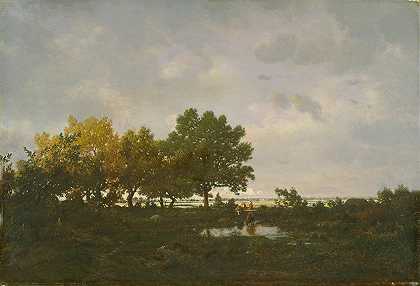 “池塘（La Mare），作者：Theodore Rousseau