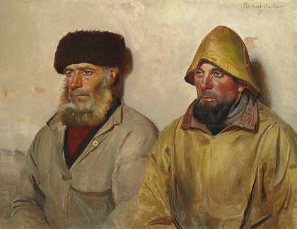 迈克尔·安彻（Michael Ancher）的《两个渔民的内景》