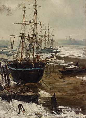 詹姆斯·阿博特·麦克尼尔·惠斯勒的《冰上泰晤士河》