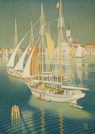 约瑟夫·爱德华·索索尔的《亚得里亚海船只》