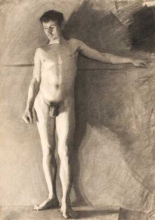 Vilhelm Hammershøi的《站立男模》