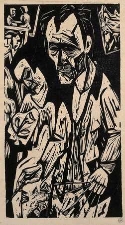 赫尔曼·舍勒的画笔自画像