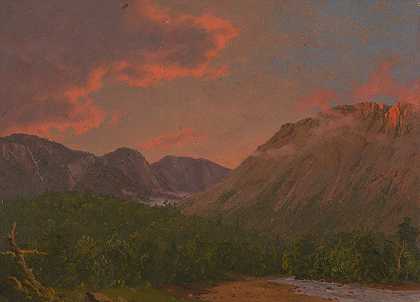 弗雷德里克·埃德温·丘奇的《日落时的山景》