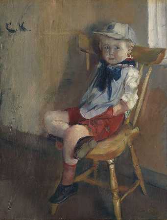 克里斯蒂安·克罗格的《椅子上的小男孩》