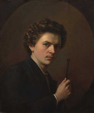 亨利·雷格诺（Henri Regnault）的《自拍》（Self Portrait with a Maulstick）