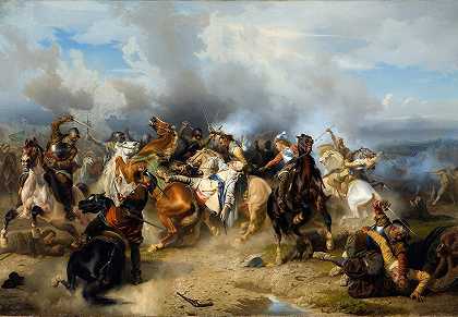 卡尔·瓦尔博姆的《瑞典国王古斯塔夫二世阿道夫在吕岑战役中的死亡》