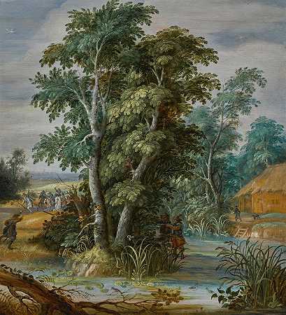 亚历山大·凯林克斯（Alexander Keirincx）的《埋伏在森林风景中》
