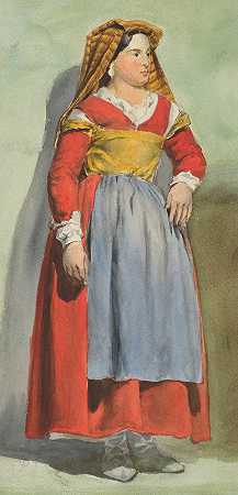 Vojtech Klimkovič的《穿着意大利服装的女人》