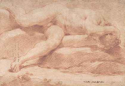 Ubaldo Gandolfi的《躺着的裸男》