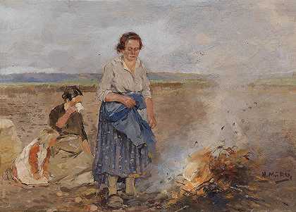 Hugo Mühlig的《马铃薯收获之火》