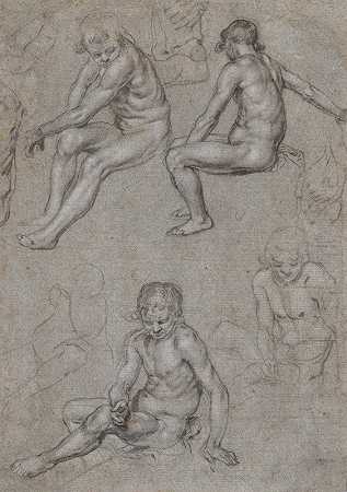 雅各布·德·盖恩（Jacob de Gheyn II）的《裸坐男孩研究》