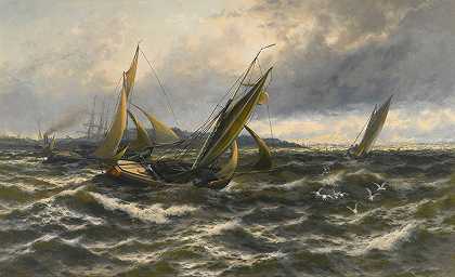 托马斯·罗丝·迈尔斯的《风与海的上升，离开谢佩岛》