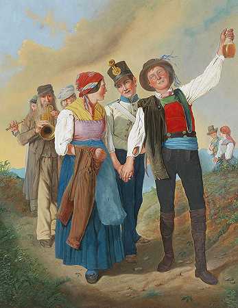 爱德华·里特（Eduard Ritter）的《农民、铜管乐和士兵的节日游行》