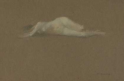 托马斯·威尔默·杜温的《站在她身边的裸女》