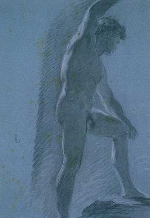 皮埃尔·保罗·普鲁德（Pierre Paul Prud’hon）的《男性裸体研究》（verso）