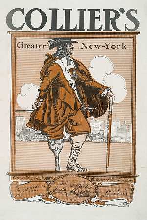 “科利尔大纽约，新阿姆斯特丹总督彼得鲁斯·斯图伊文森，1647年，爱德华·彭菲尔德著
