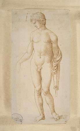 Marcantonio Raimondi的《站着的裸男》