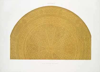 “阿拉伯花纹小铜盘（15世纪），作者：埃米尔·普里塞·阿文内斯