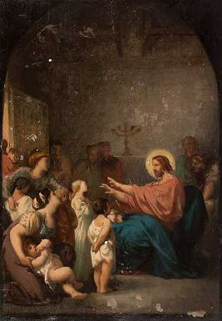 “耶稣和孩子们，费利克斯·亨利·贾科莫蒂
