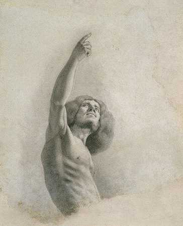 古斯塔夫·库尔贝的《手臂抬起的自画像》