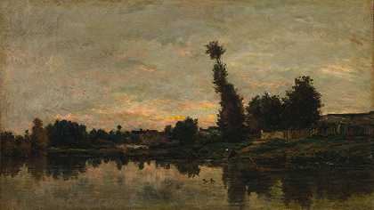 查尔斯·弗朗索瓦·道比尼的《奥伊斯河的日落》