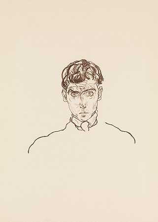 埃贡·席勒的《巴黎·冯·居特洛肖像》