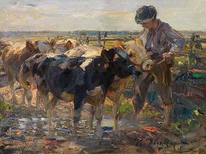 海因里希·冯·祖格尔的《牧羊人与小牛》
