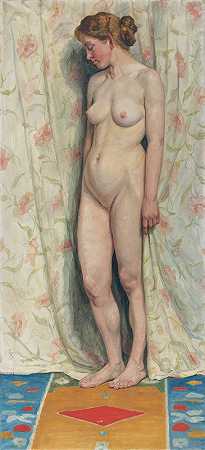西吉斯蒙德·李基尼的《站立女性裸体》