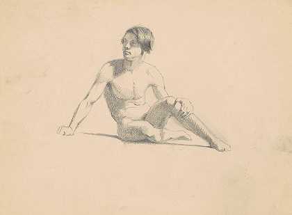 詹姆斯·古德温·克洛尼的《坐着的裸男》
