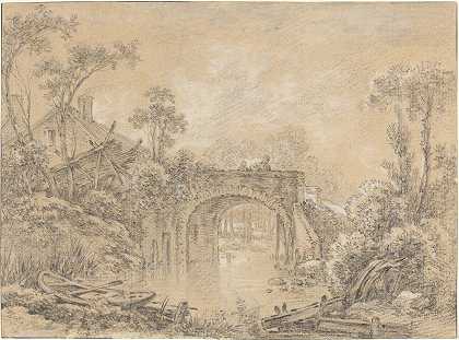 François Boucher的《乡村桥风景》