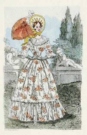 “19世纪女性时尚1845年，亨利·布特