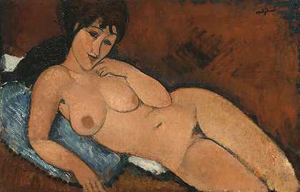 阿梅迪奥·莫迪利亚尼的《蓝色垫子上的裸体》